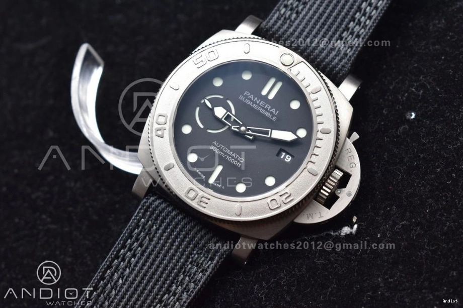 P.9010 Strap on Horn Edition Best Black Nylon Submersible Clone PAM984 VSF Dial Black Mike 1:1 1110